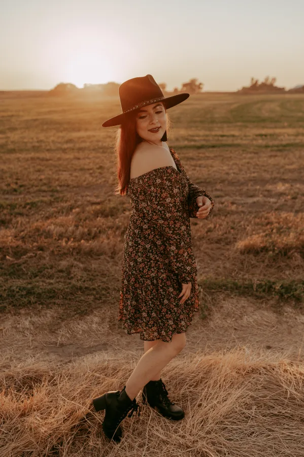 Bonnie Rancher Hat in Black by Vanelegance